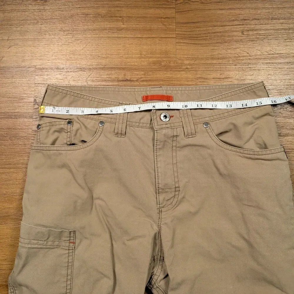 LL Bean Riverton Pants Mens 30x32(31) Beige Hiking Outdoor Utility Cargo